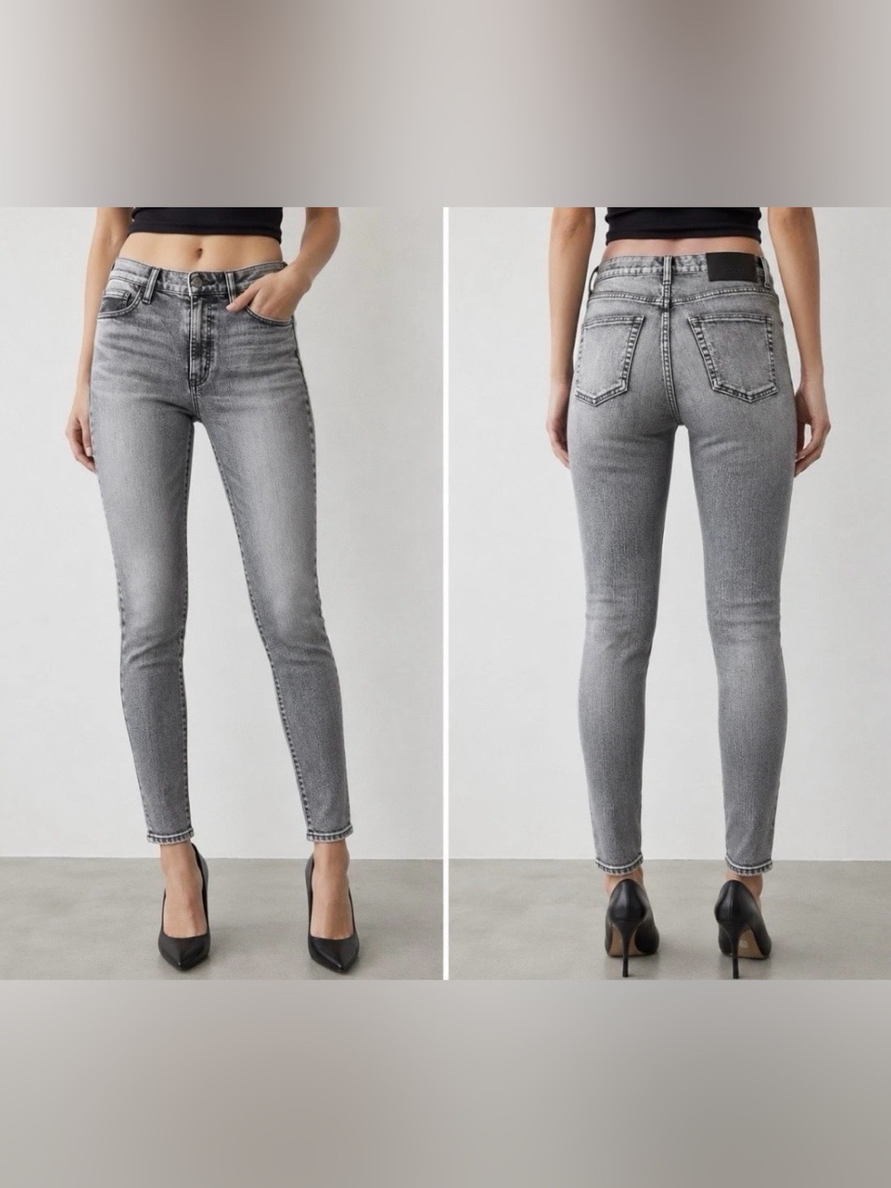 MOUSSY Rebirth Gray Stretch Skinny Ankle Jeans Japan 5-Pocket Denim Sz 27 New